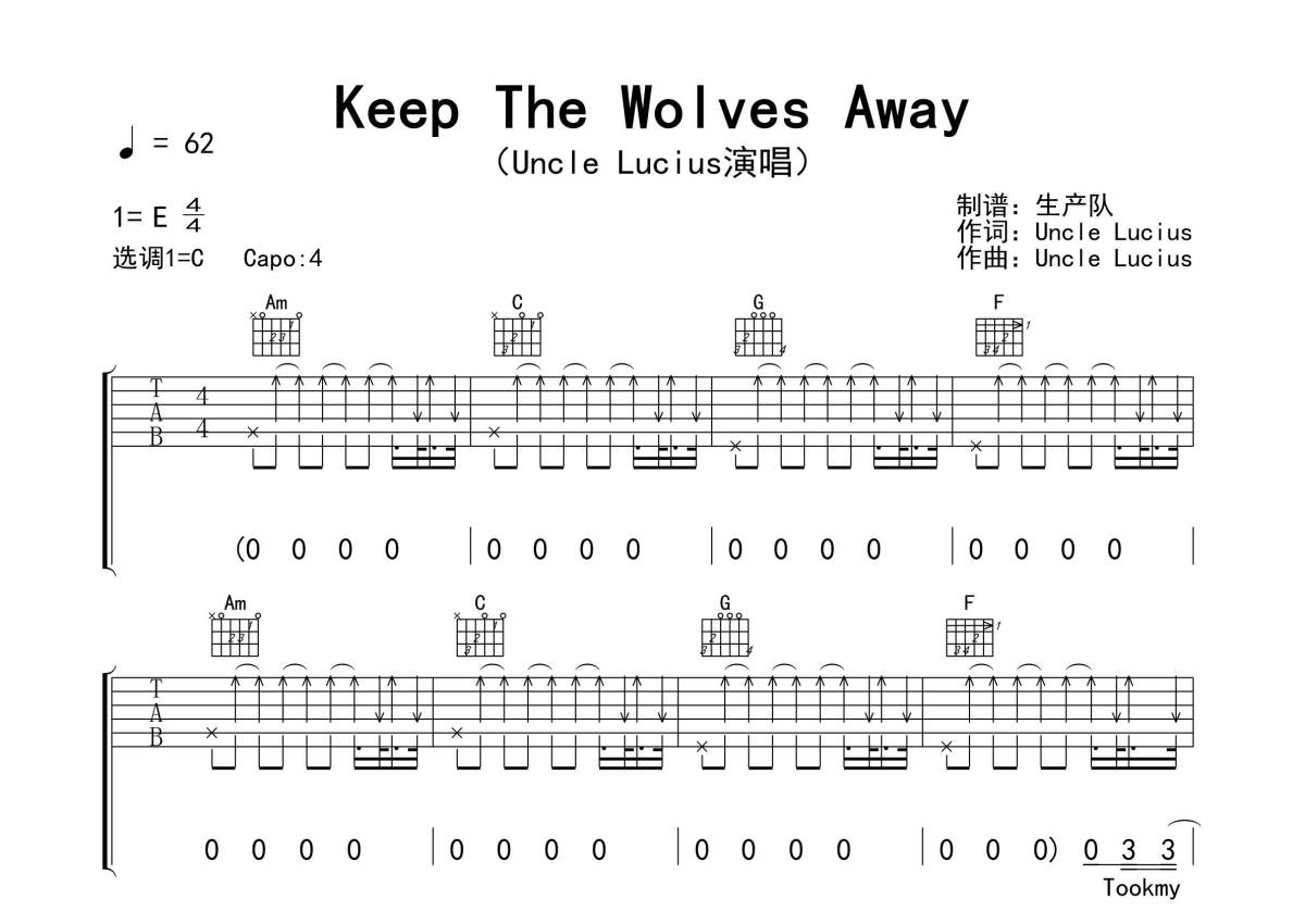Uncle Lucius《Keep The Wolves Away》吉他谱_C调吉他弹唱谱_精编版第1张