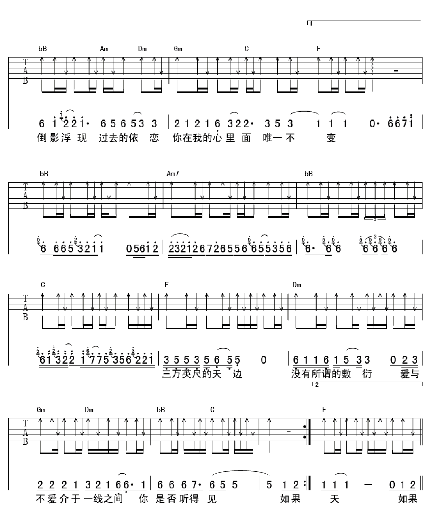 任贤齐《爱你的最后一天》吉他谱_F调吉他弹唱谱第3张