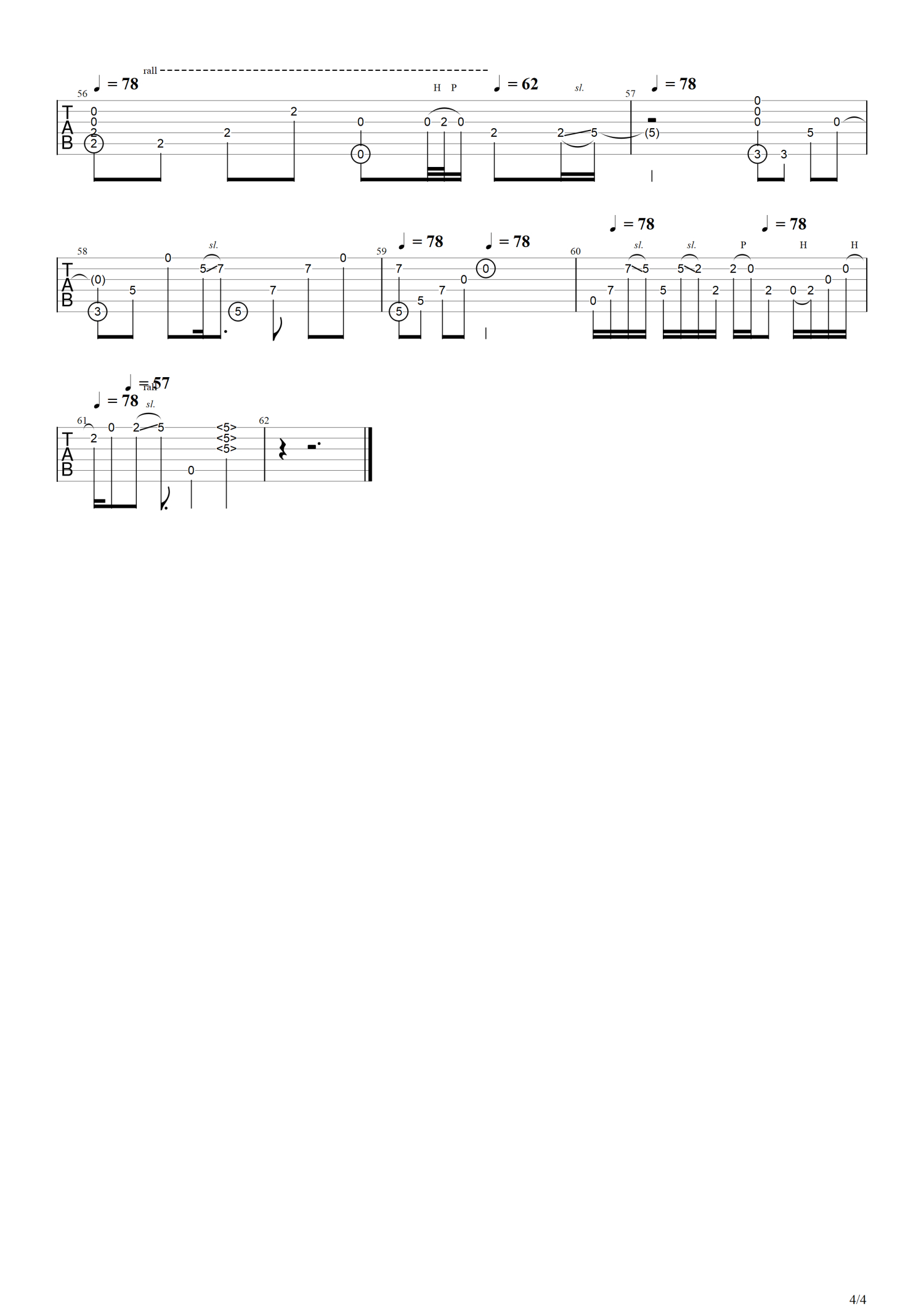 走音《茉莉花》吉他谱_吉他独奏谱第4张