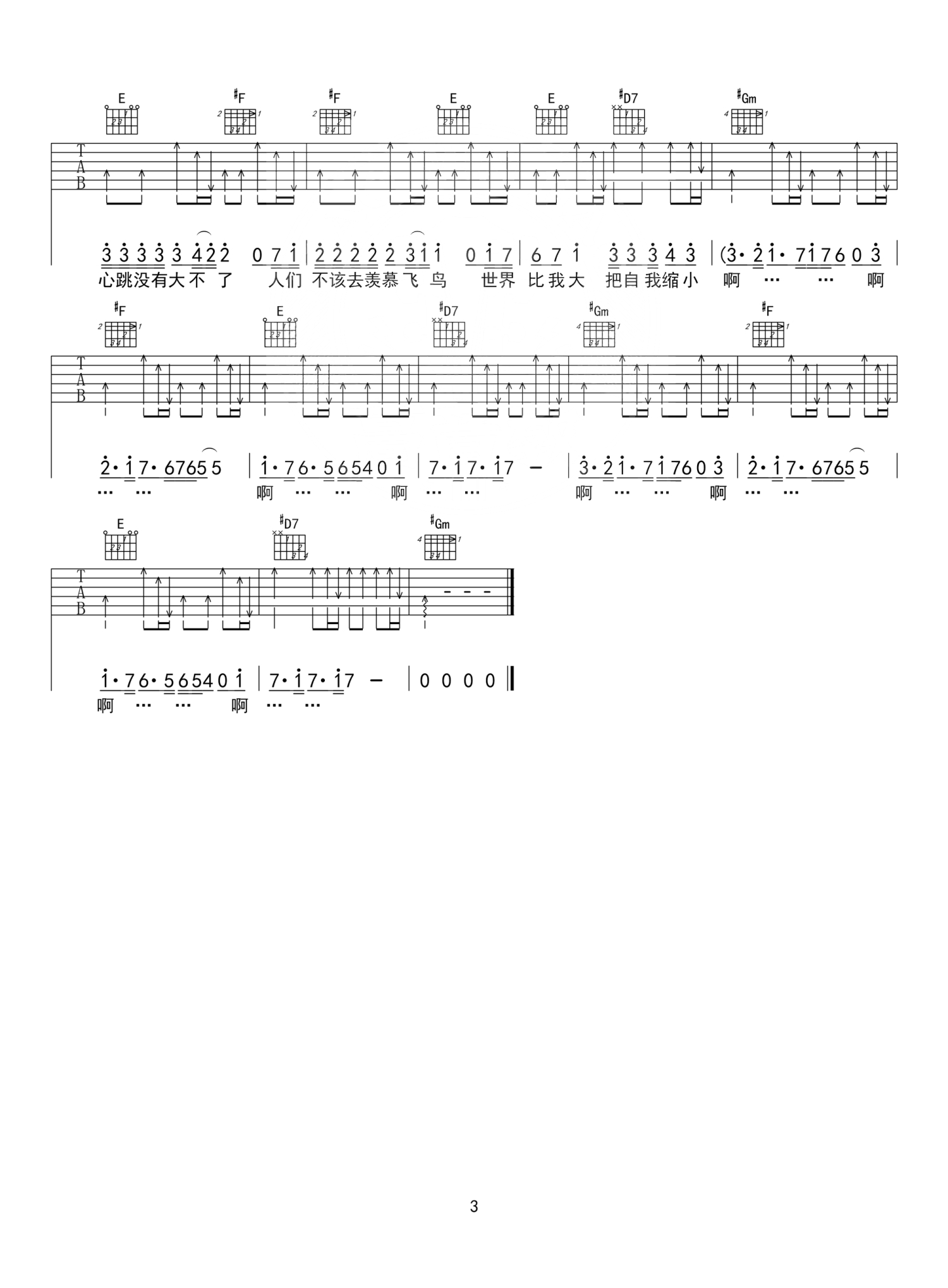 张学友《烦恼歌》吉他谱_G调吉他弹唱谱第3张
