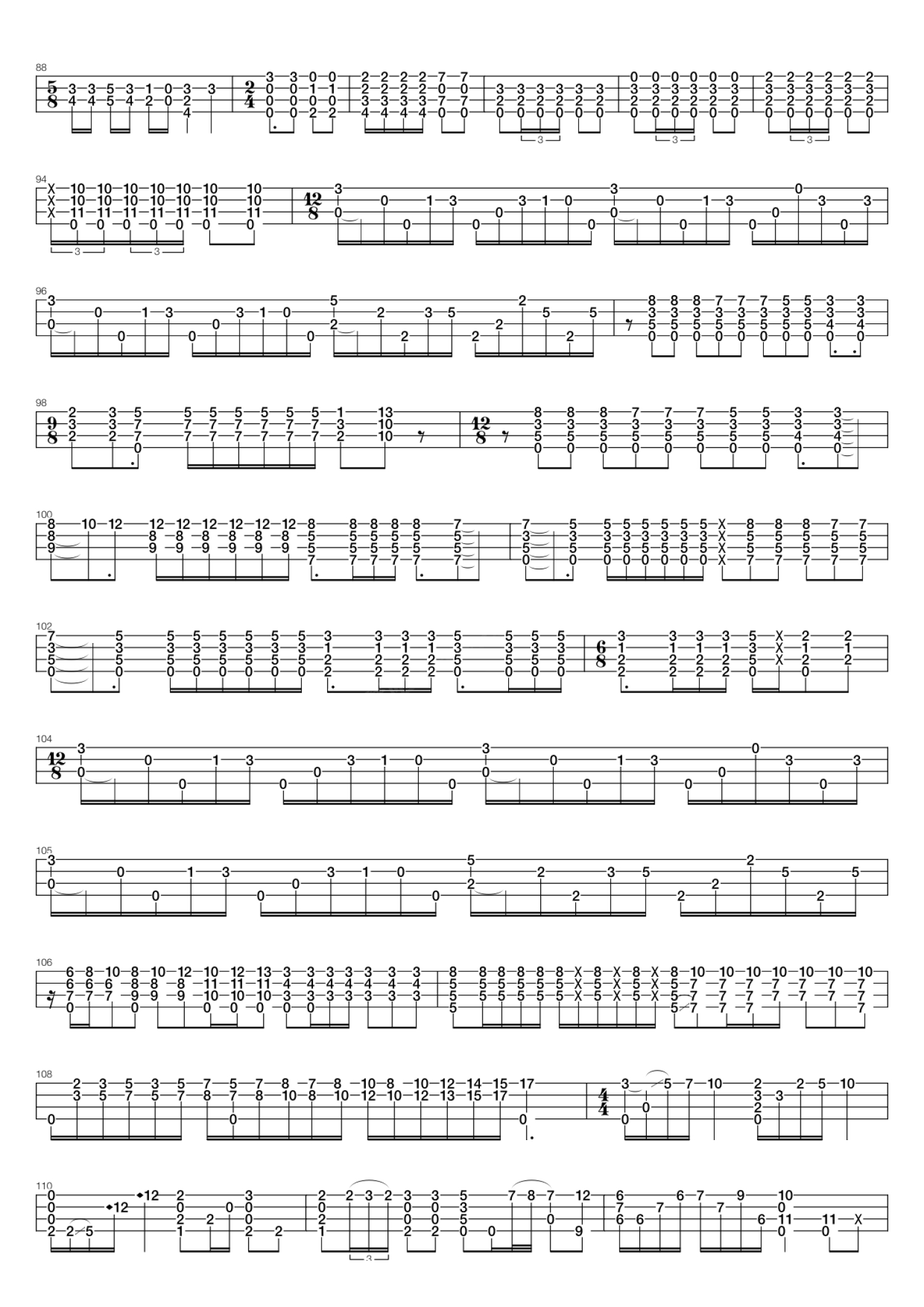 波西米亚狂想曲《Bohemian Rhapsody》吉他谱_C调吉他独奏谱第3张