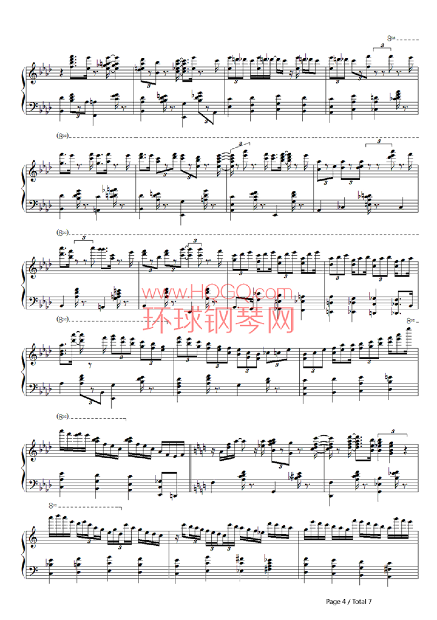 《Tea for Two-Art Tatum》钢琴谱第4张