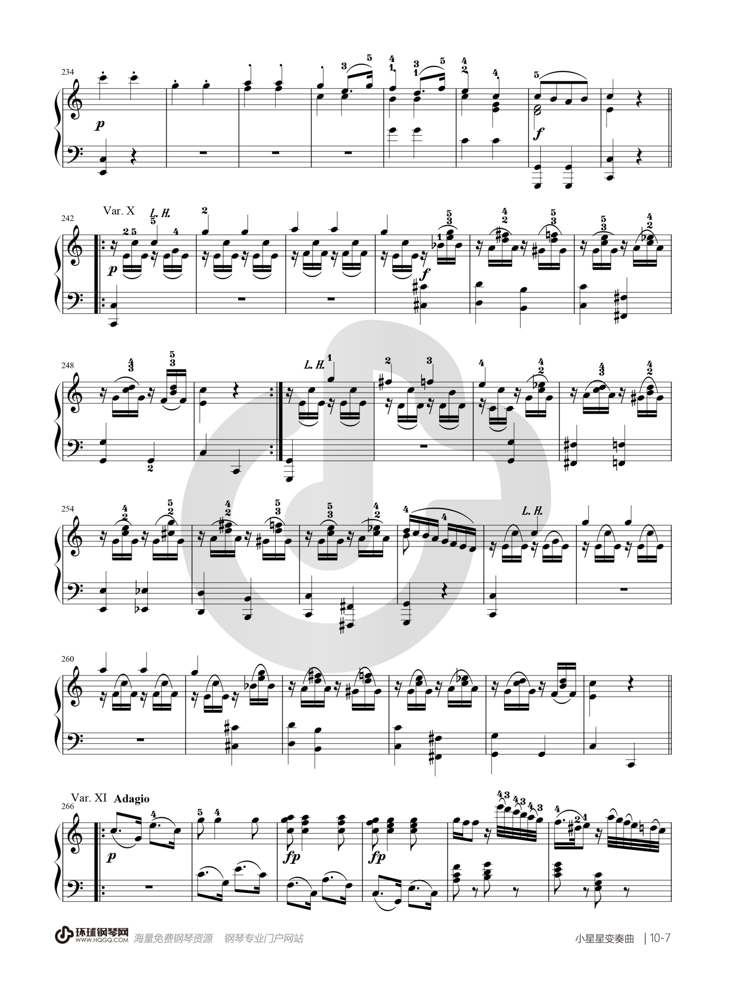 莫扎特《小星星变奏曲》钢琴谱第7张