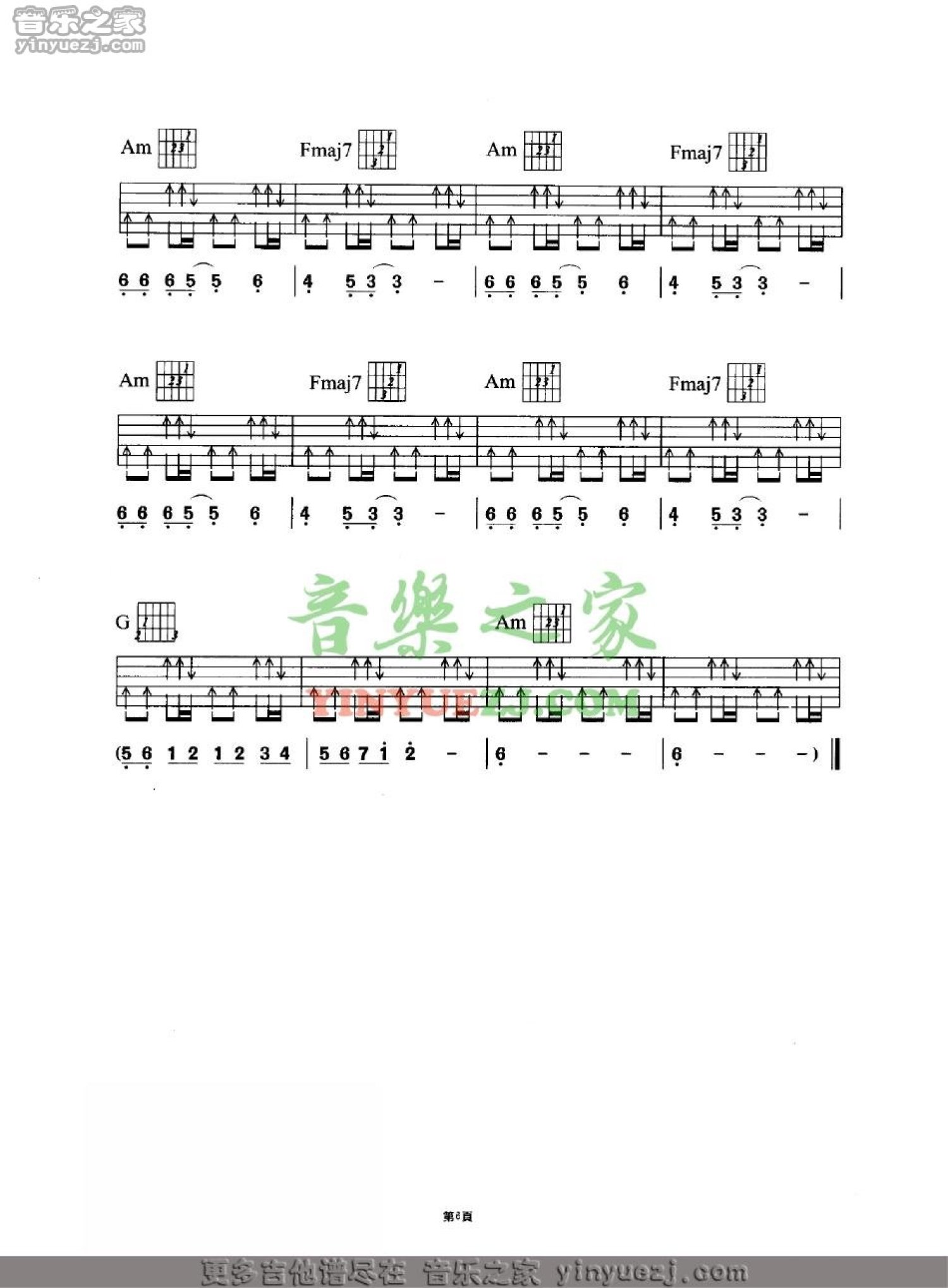Beyond《千金一刻》吉他谱_A调吉他弹唱谱第6张