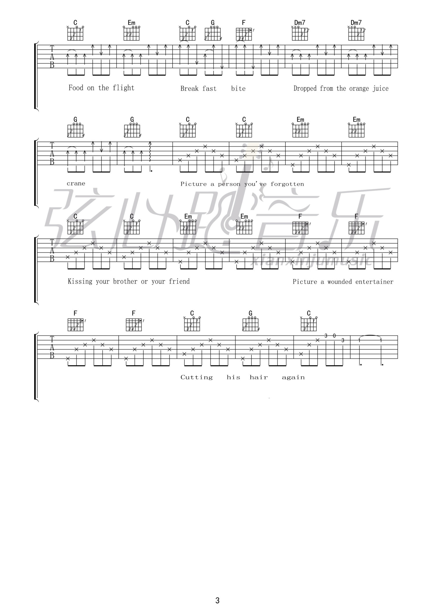 Adam Green《We're not supposed to be lover》吉他谱_E调吉他弹唱谱第3张