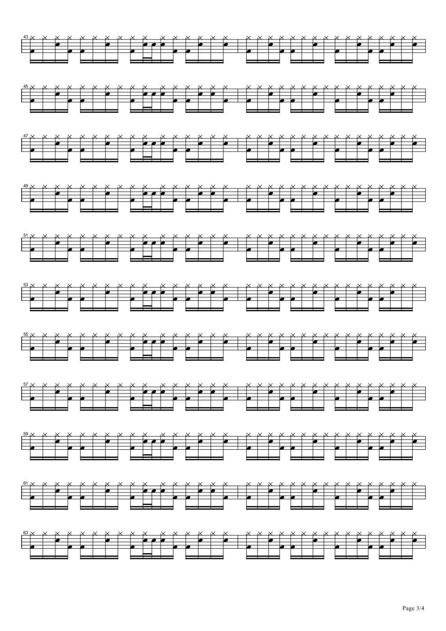 声音碎片乐队《优美的低于生活》鼓谱_架子鼓谱第3张