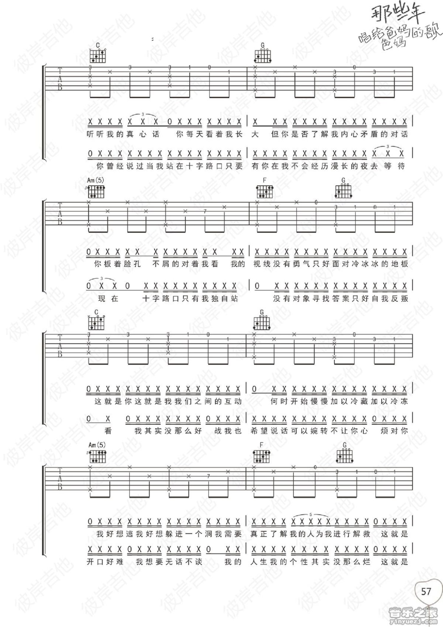 潘玮柏《我想更懂你》吉他谱_C调吉他弹唱谱第2张