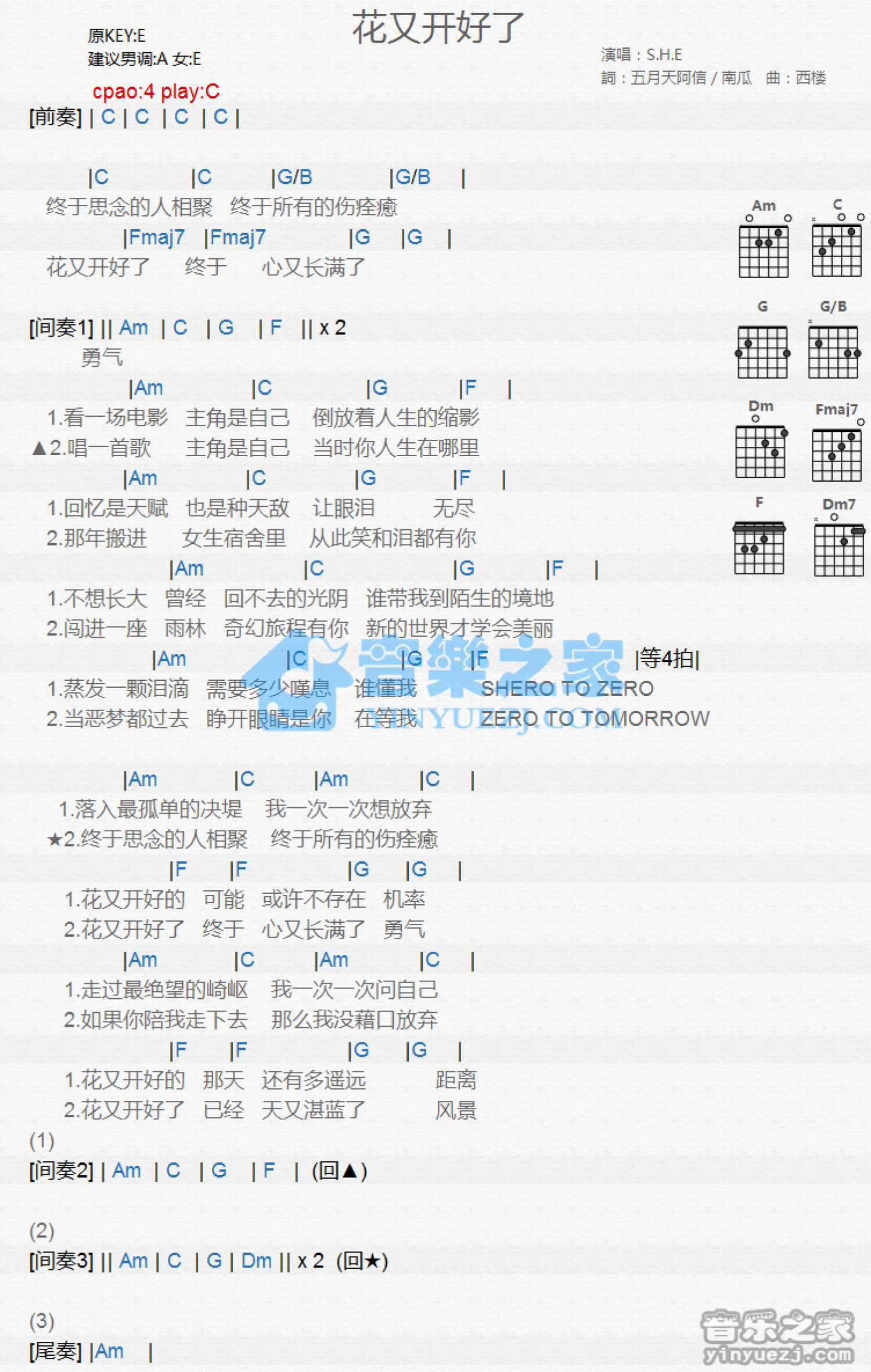 庾澄庆《对峙》吉他谱_C调吉他弹唱谱_和弦谱第1张