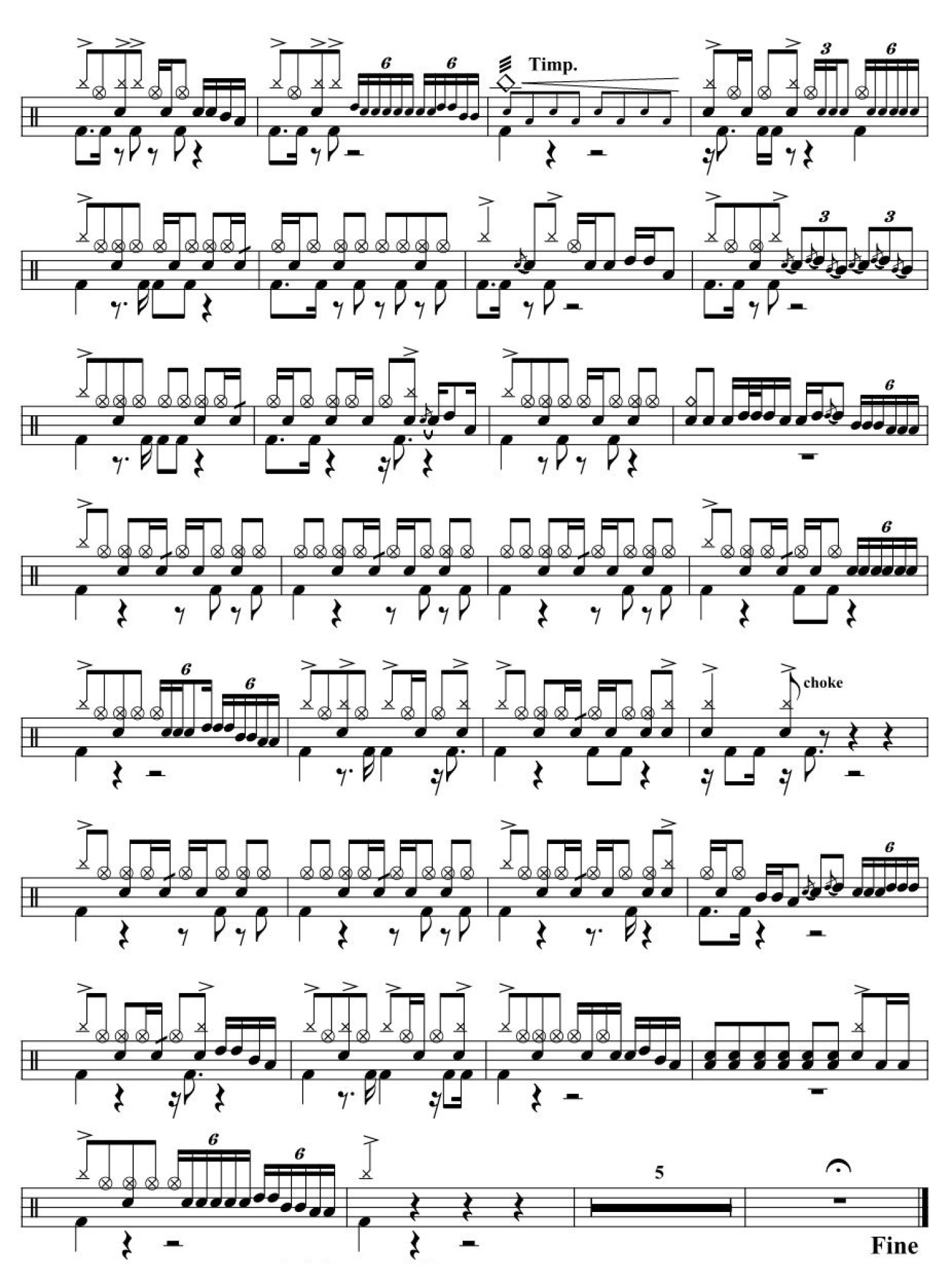 五月天《九号球》鼓谱_架子鼓谱第2张