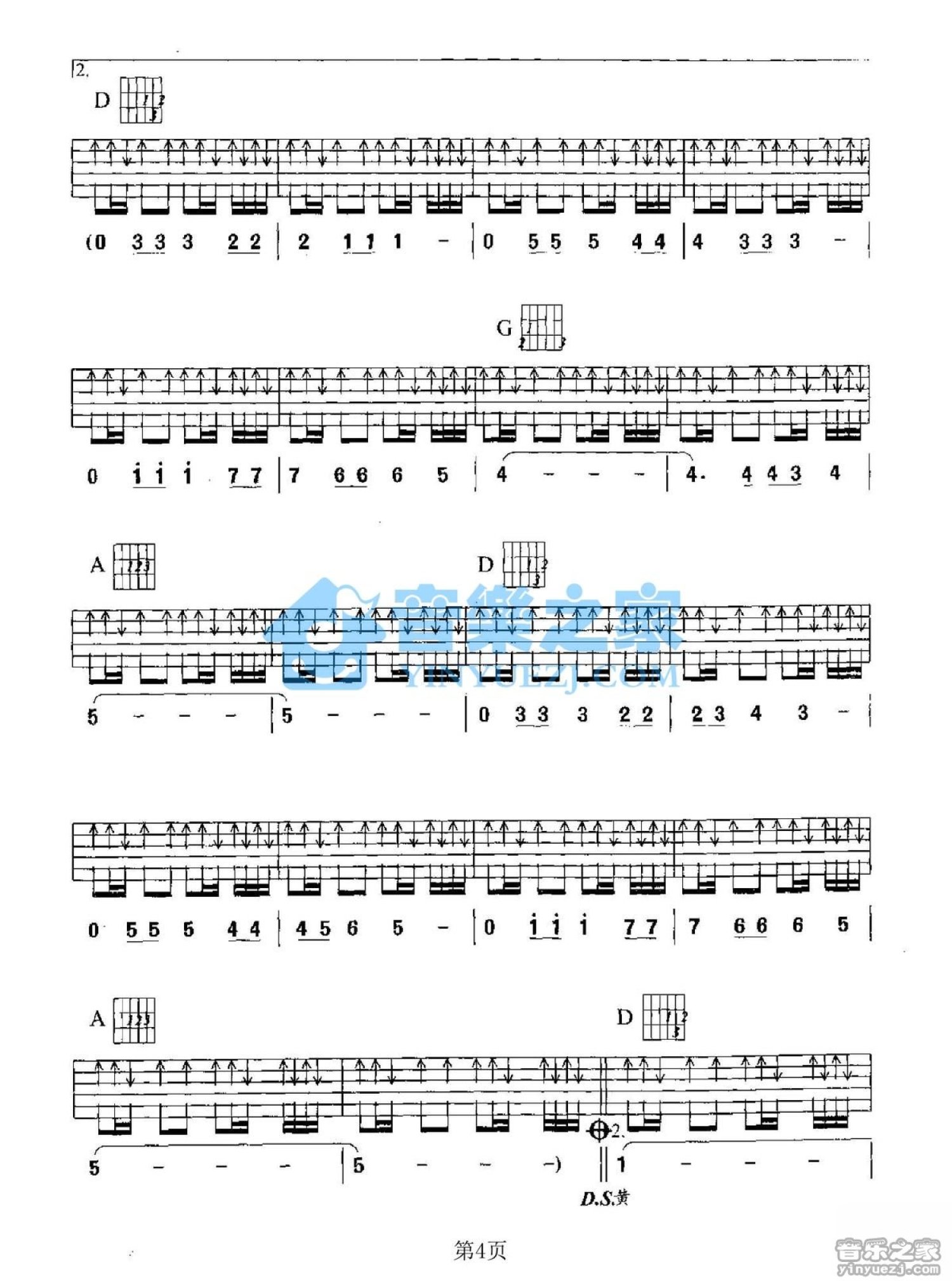 罗大佑《就这么样吧》吉他谱_D调吉他弹唱谱第4张
