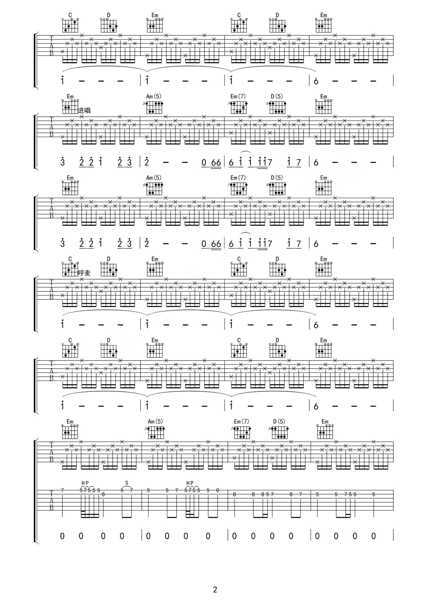 altaikai《AmbipaH Amyran》吉他谱_G调吉他独奏谱第2张