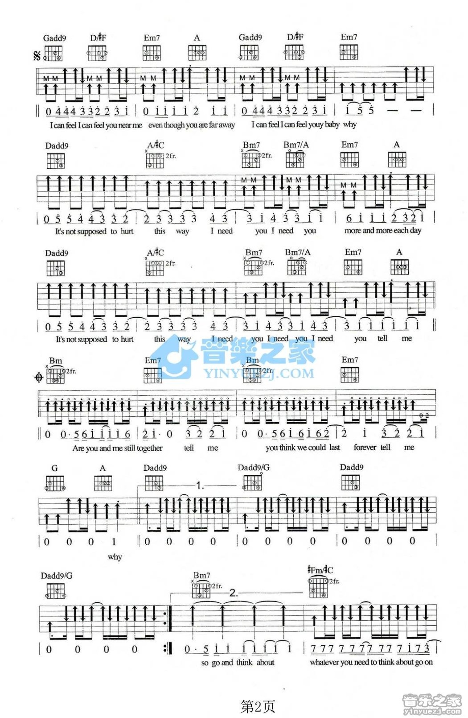 艾薇儿《Why》吉他谱_D调吉他弹唱谱第2张