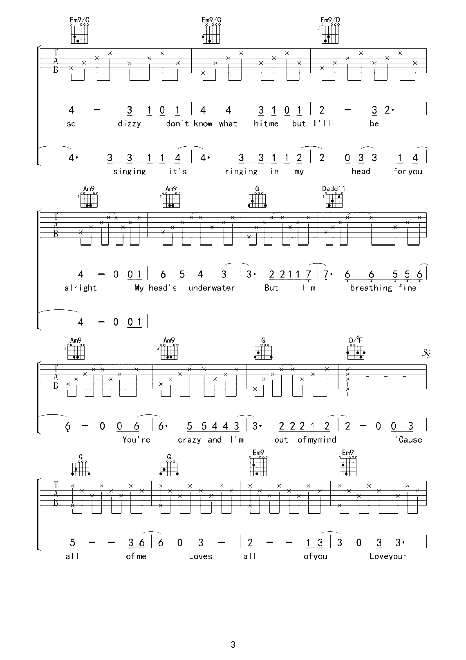 John Legend《All Of Me》吉他谱_G调吉他弹唱谱第3张