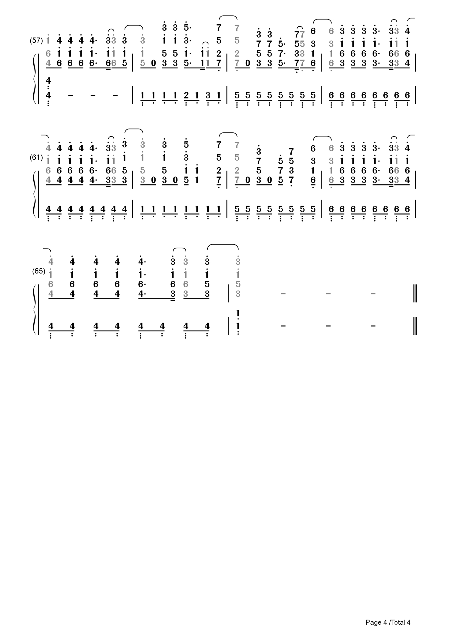 九层妖塔主题曲《Demons  Imagine Dragons》钢琴谱_数字简谱第4张