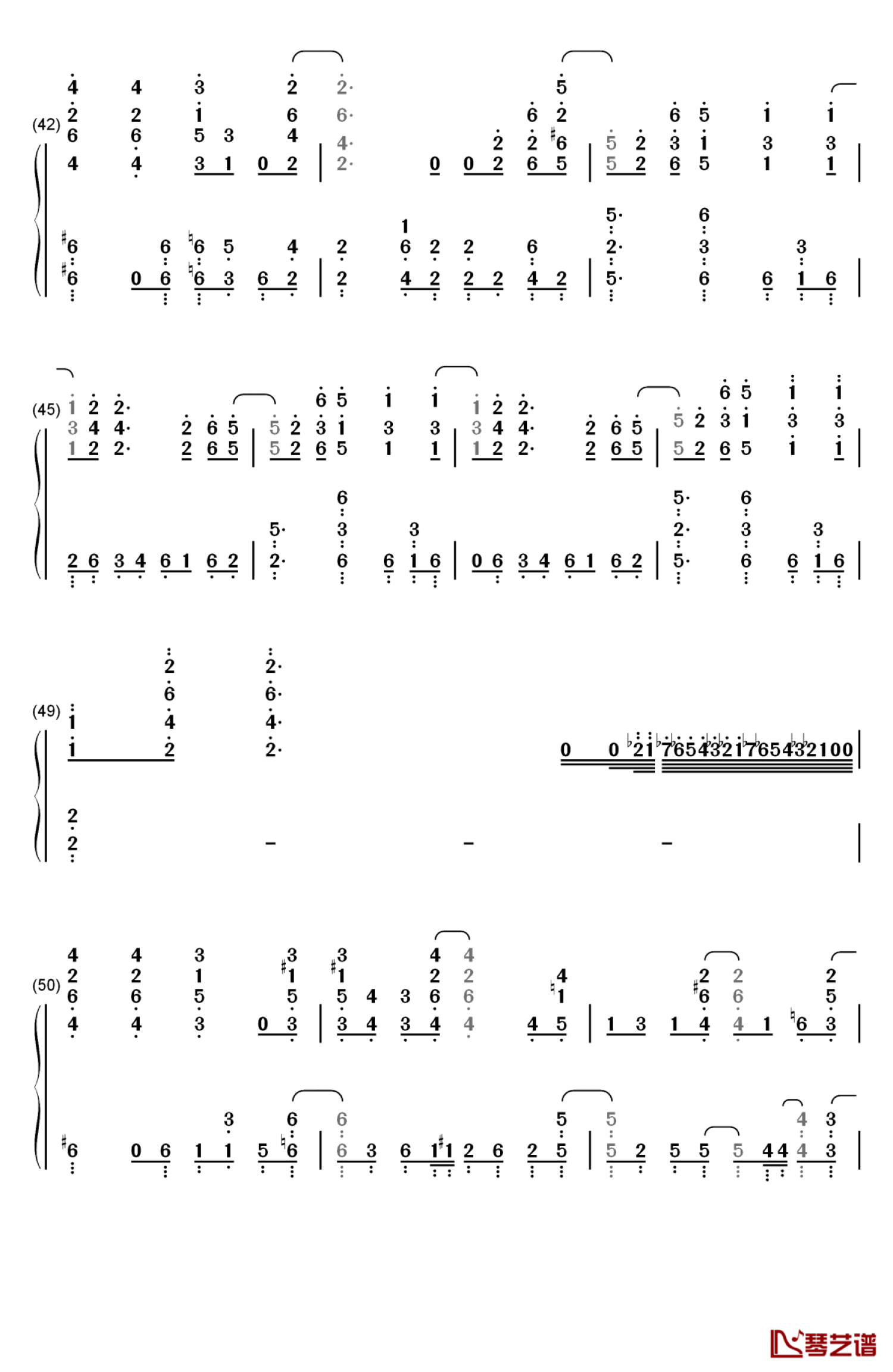 水野良树《火影忍者疾风传主题曲》钢琴谱_数字双手第4张