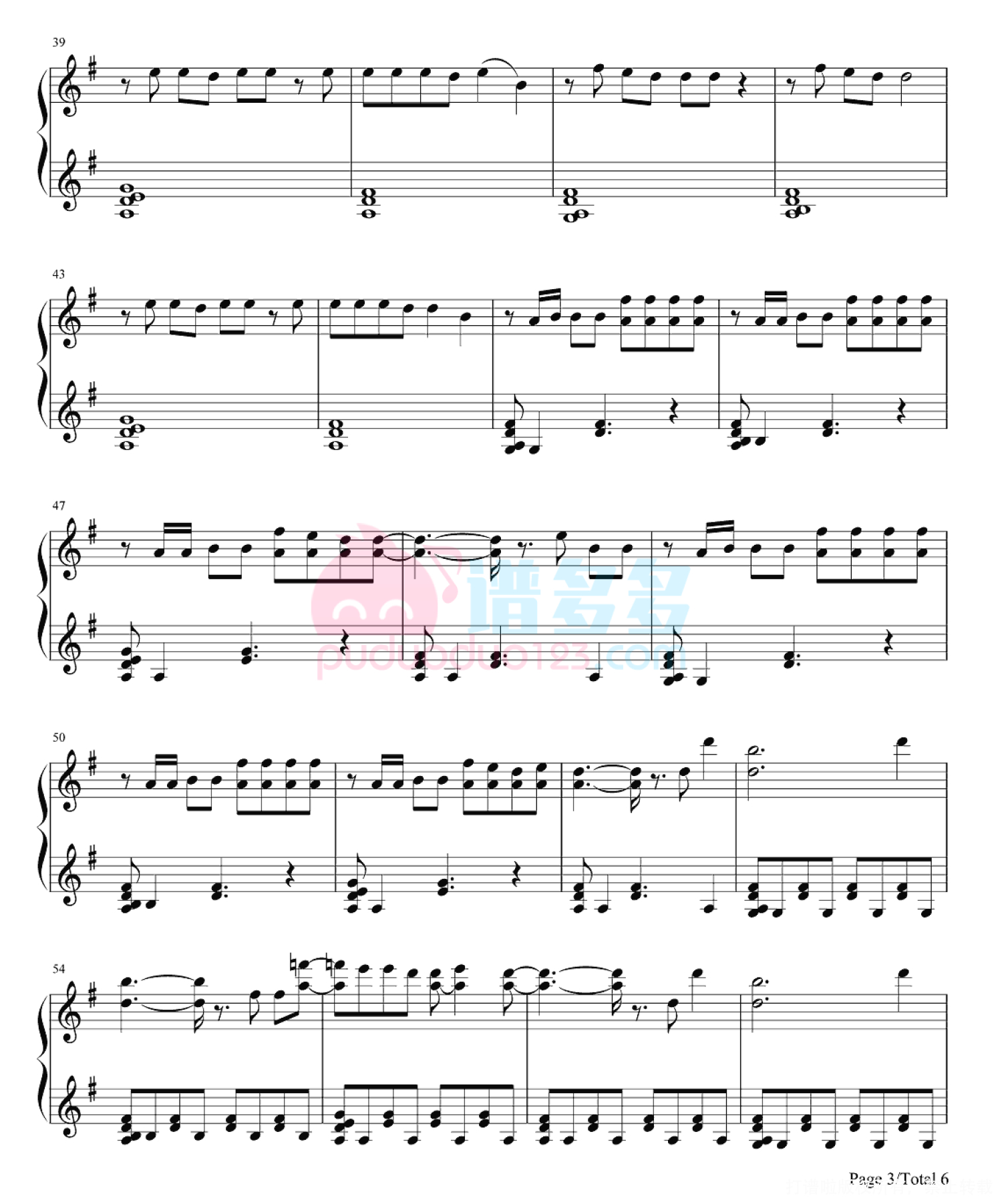 Maroon 5乐队《Sugar》钢琴谱第3张