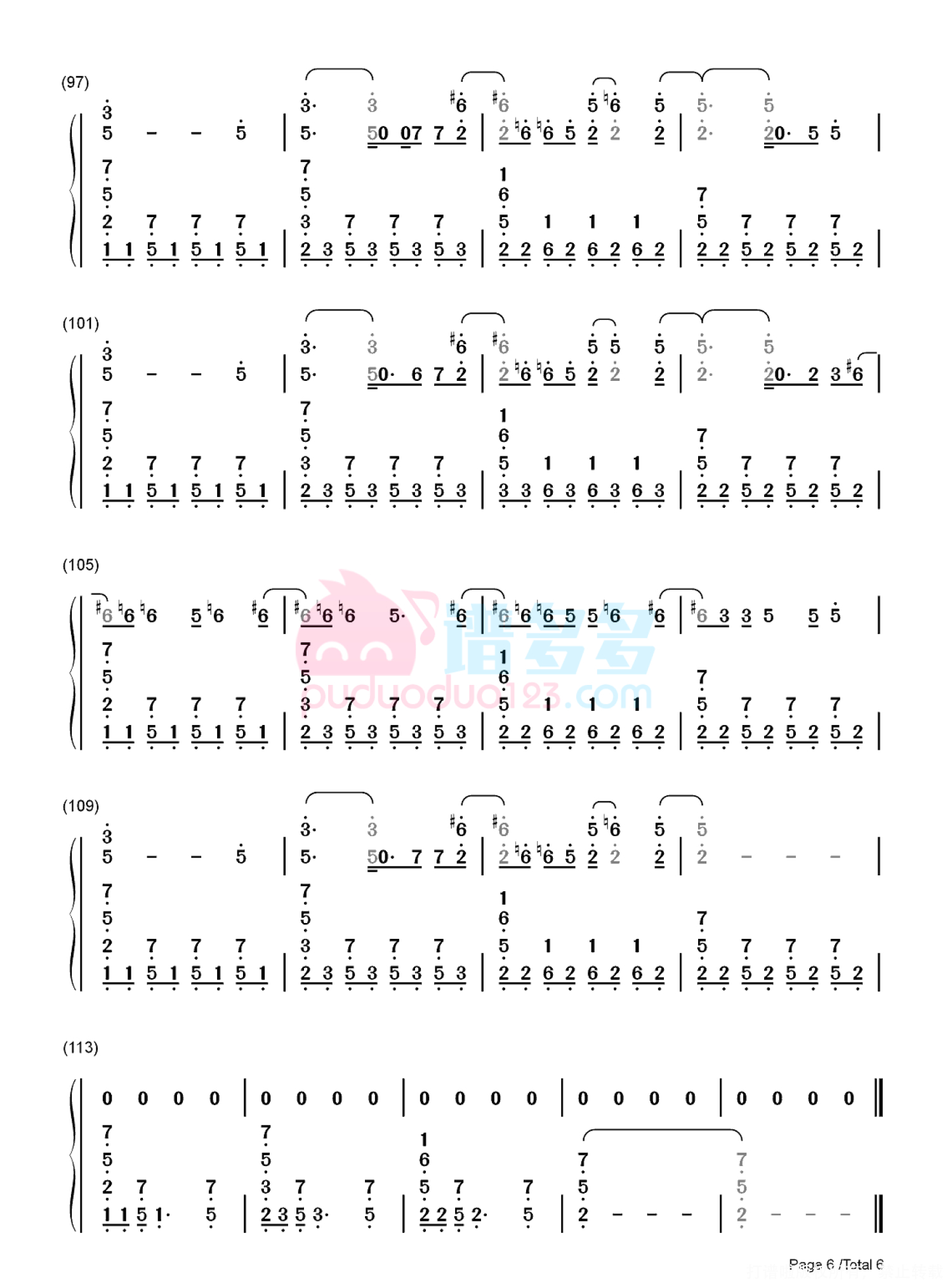 Maroon 5乐队《Sugar》钢琴谱第11张