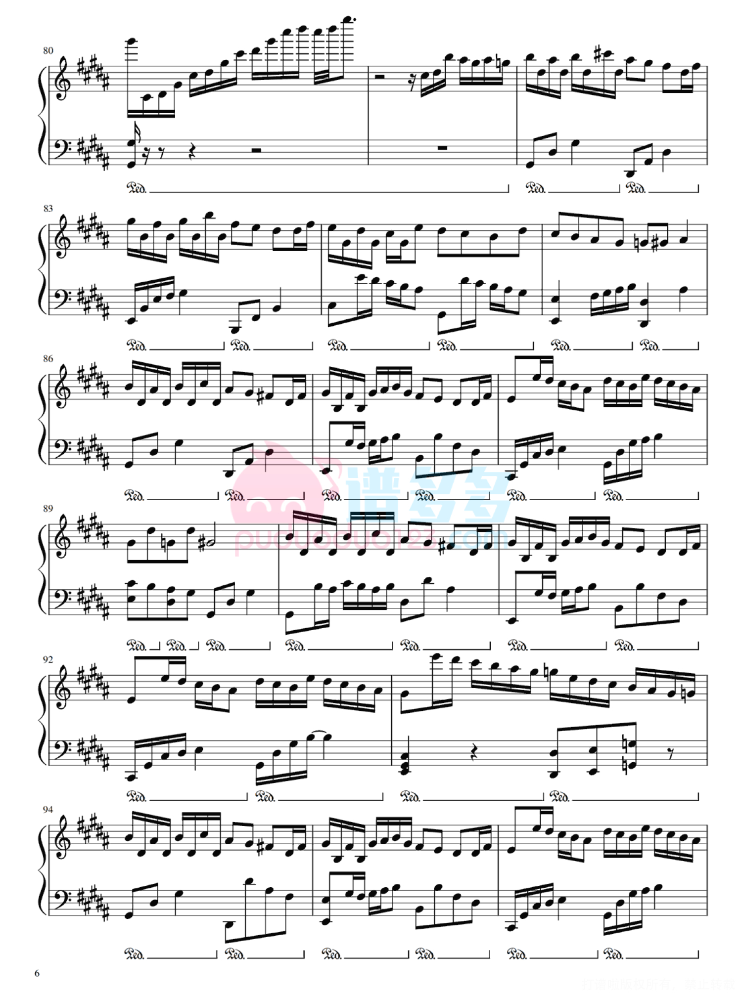 《Flower Dance》钢琴谱（Bibipiano改编版）第6张
