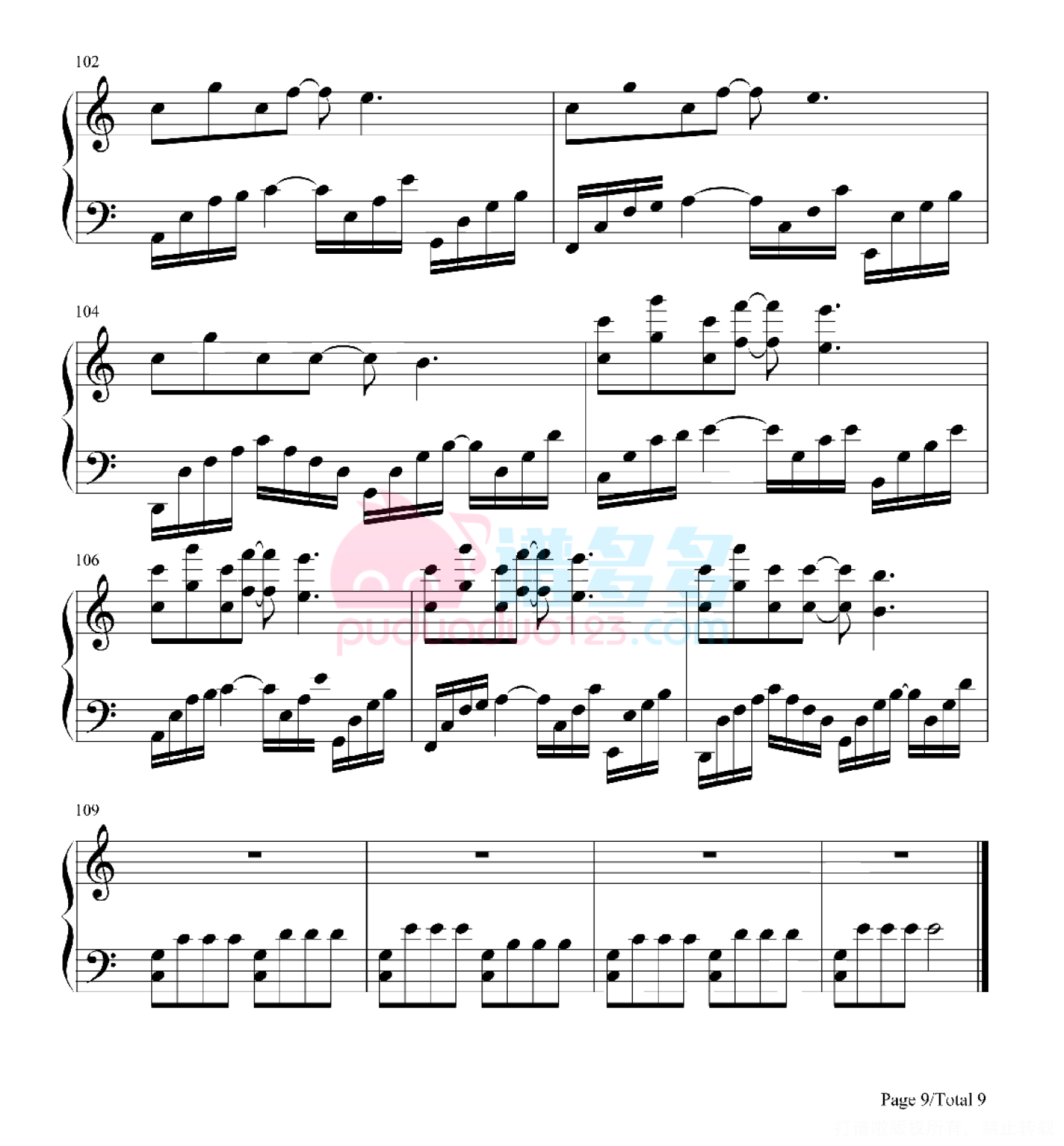周杰伦【周杰伦钢琴串烧钢琴谱】_在线免费打印下载-爱弹琴乐谱网