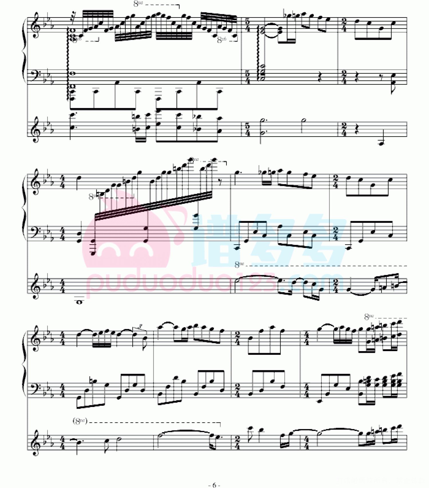 理查德·克莱德曼《爱的协奏曲》钢琴谱第6张