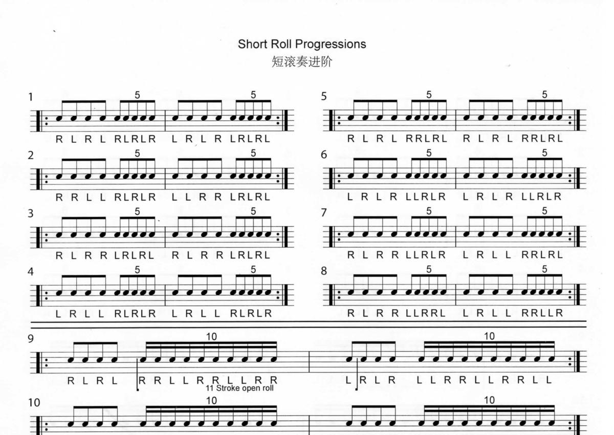 《短滚奏进阶2》鼓谱_架子鼓谱第1张