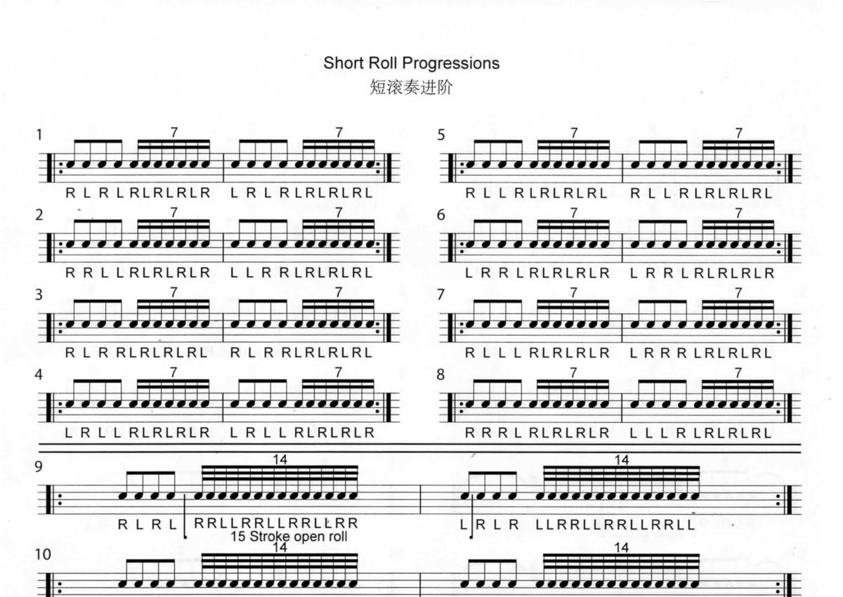 《短滚奏进阶4》鼓谱_架子鼓谱第1张