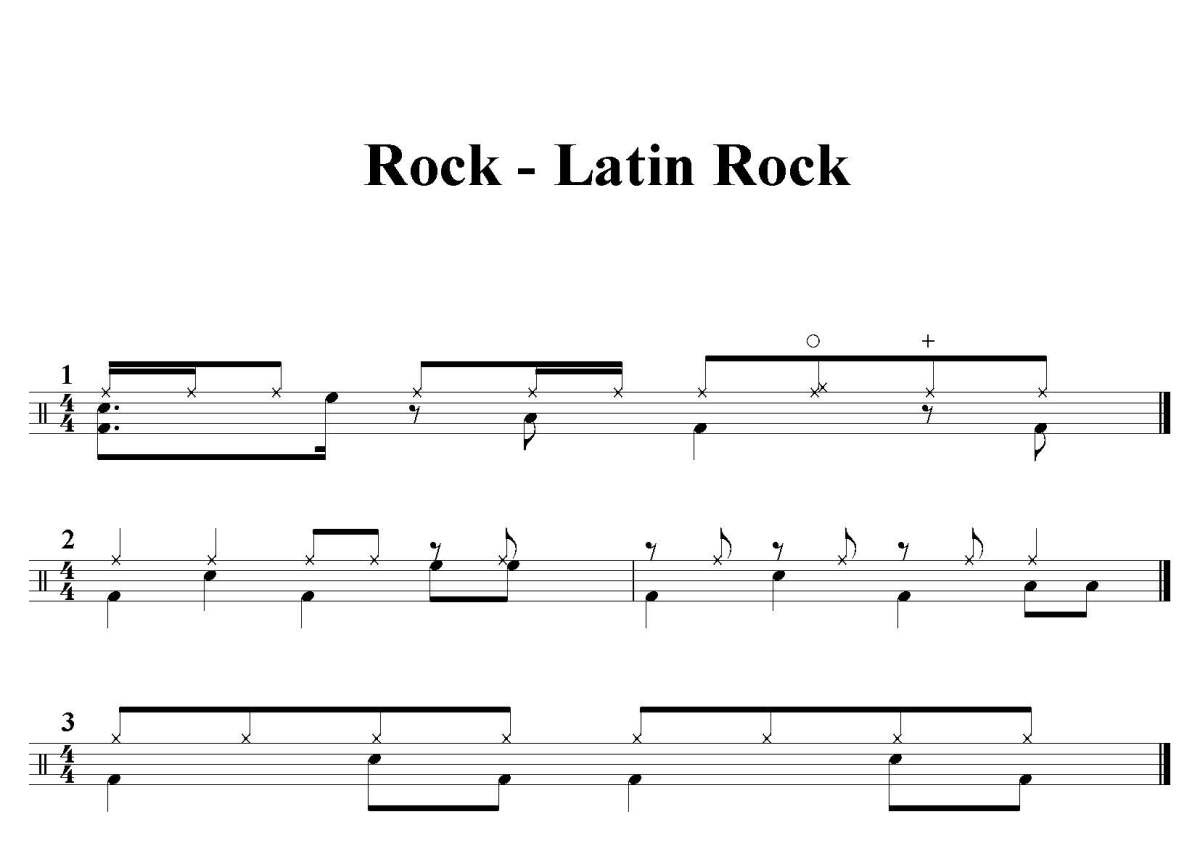 风格练习《Rock - Latin Rock》鼓谱_架子鼓谱第1张