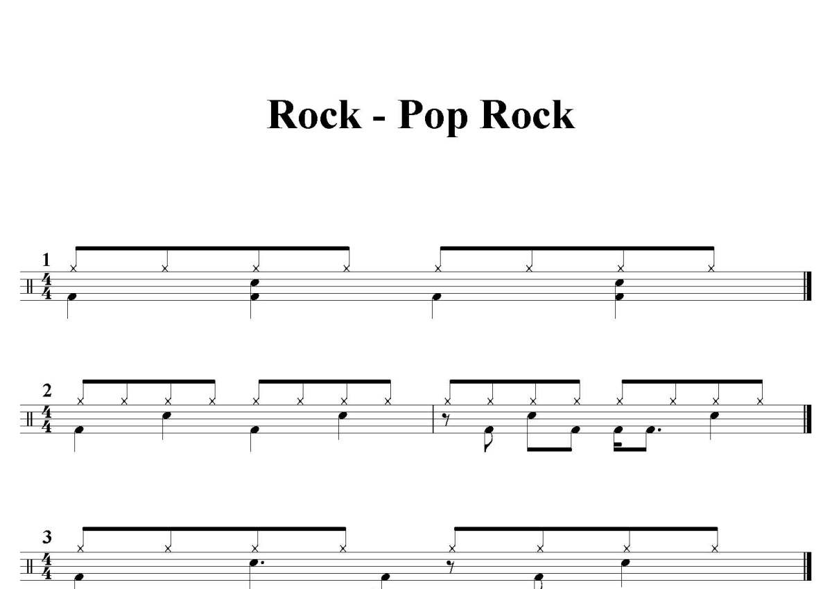 风格练习《Rock - Pop Rock》鼓谱_架子鼓谱第1张